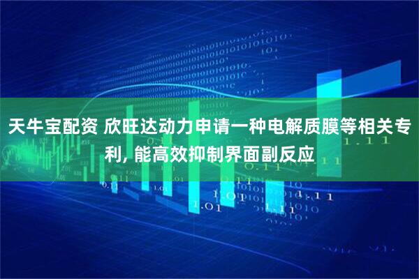 天牛宝配资 欣旺达动力申请一种电解质膜等相关专利, 能高效抑制界面副反应